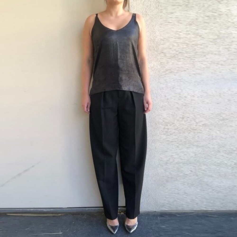 Zara Top With A Bow - Silver - Size XS